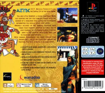Aztec - The Curse in the Heart of the City of Gold (EU) box cover back